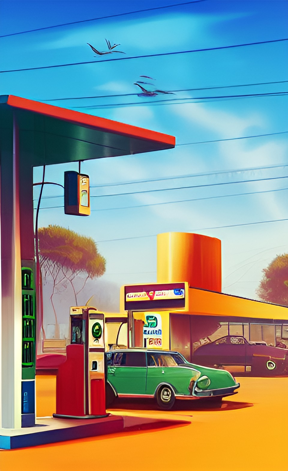 Petrol Station at St. Michel
