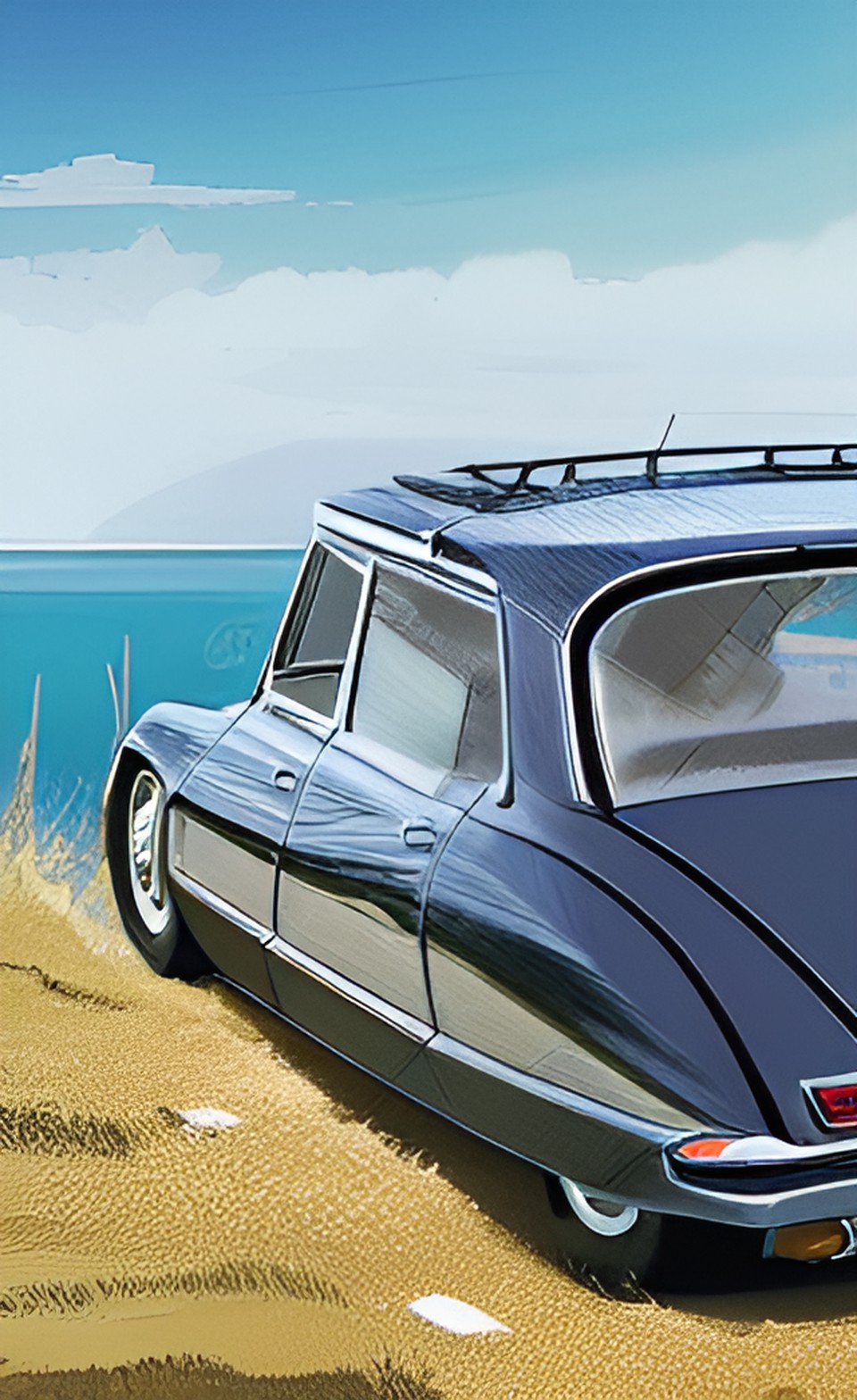Citroen DS By The Beach