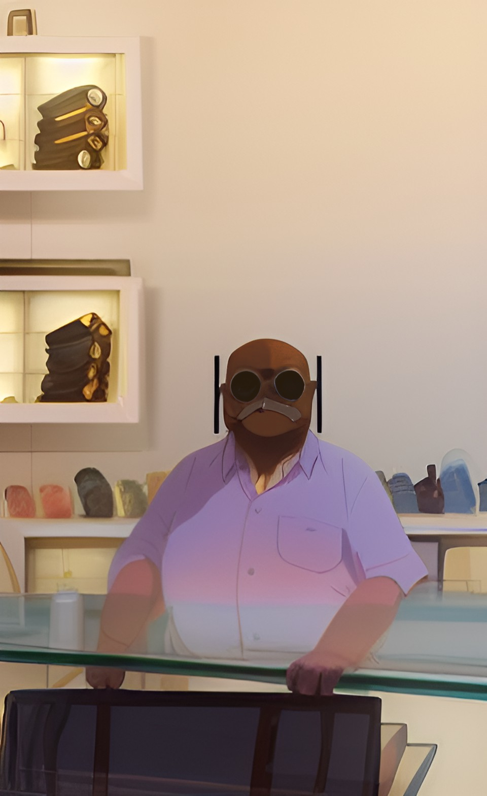 Ossi at his shop