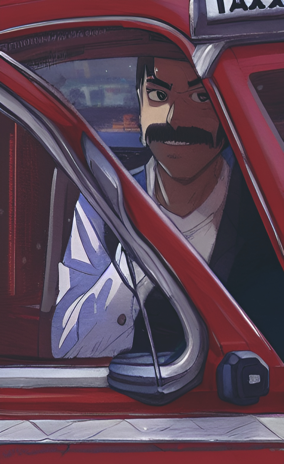 Fahd in the taxi