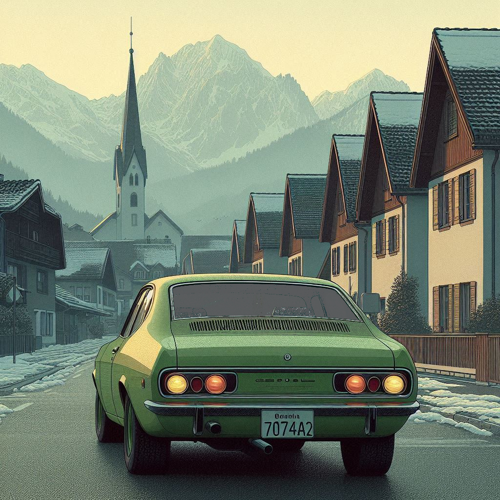 Opel Commodore Fastback at dawn