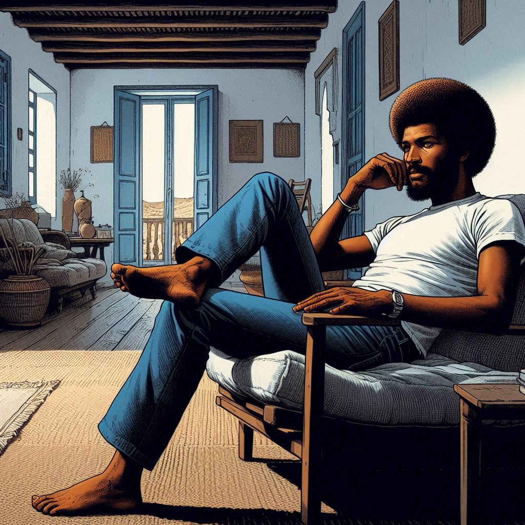 Mapacha on the lounge seat
