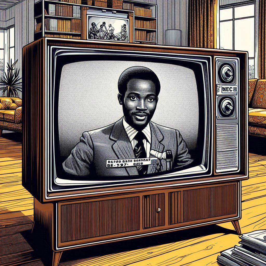 NEC TV showing news