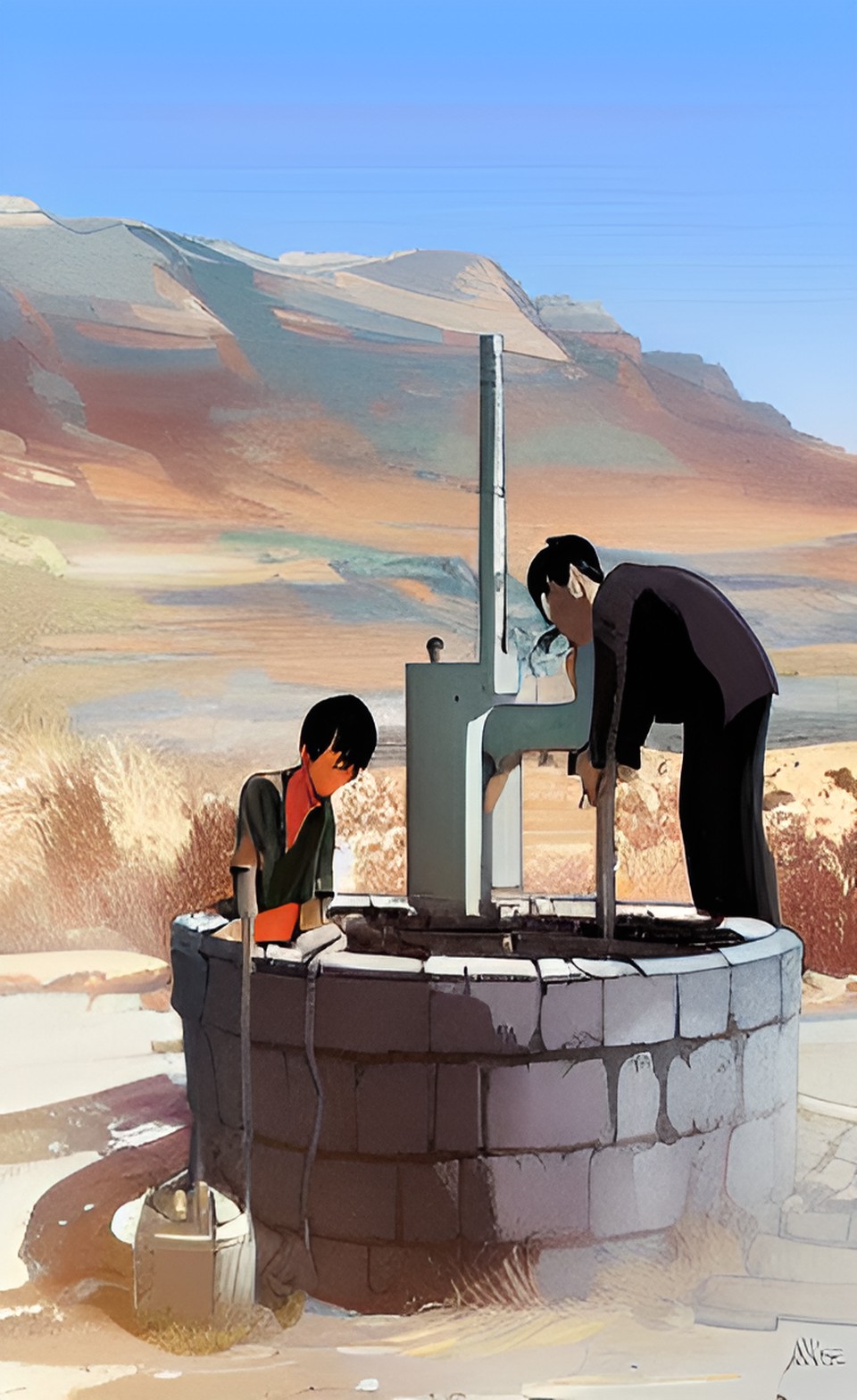 Two Men At The Well