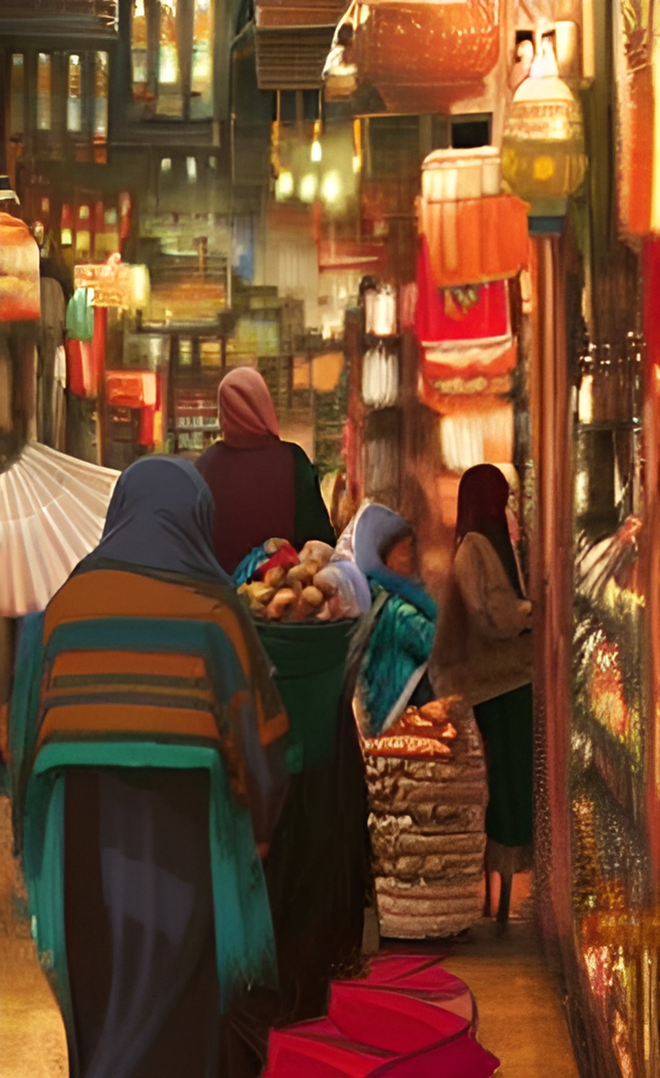 Busy Moroccan Market